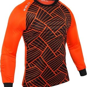 Kalci Hidden Chest Padding Soccer Goalie Long Sleeves Elbow Padded Goalkeeper